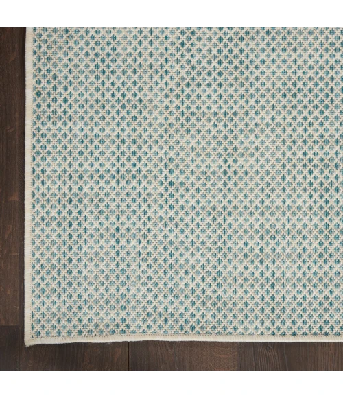 Nourison Courtyard Area Rug COU01-Ivory Aqua