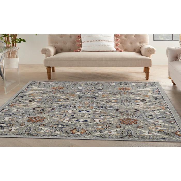Nourison Allur Grey ALR03 4 ft. X 6 ft. Rectangle Rug