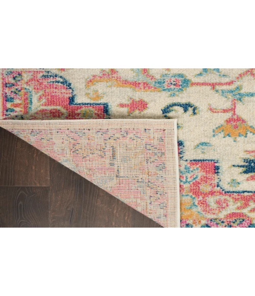 Nourison Passion Ivory Pink PSN25 2 ft. 2 in. X 12 ft. Rectangle Rug