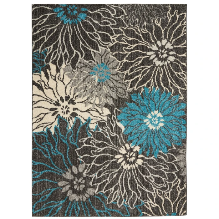 Nourison Passion Area Rug PSN17-Charcoal/Blue