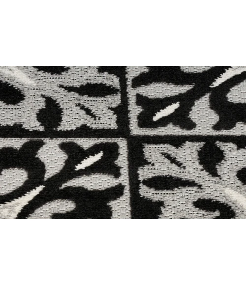 Nourison Aloha Black White ALH34 2 ft. 8 in. X 4 ft. Rectangle Rug