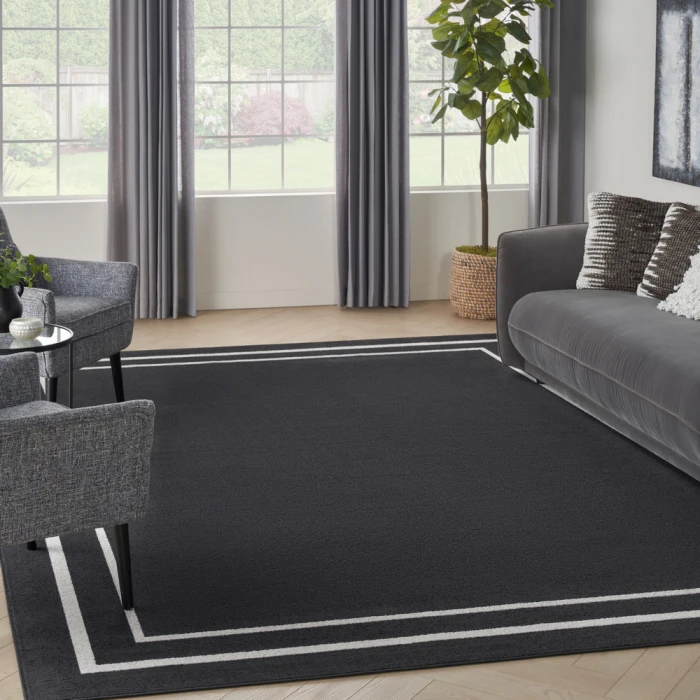 Nourison Nourison Essentials Area Rug NRE02 Black Ivory