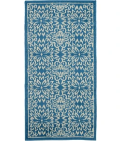 Nourison Home Jubilant JUB06 Ivory Blue 2 ft. X 4 ft. Area Rug