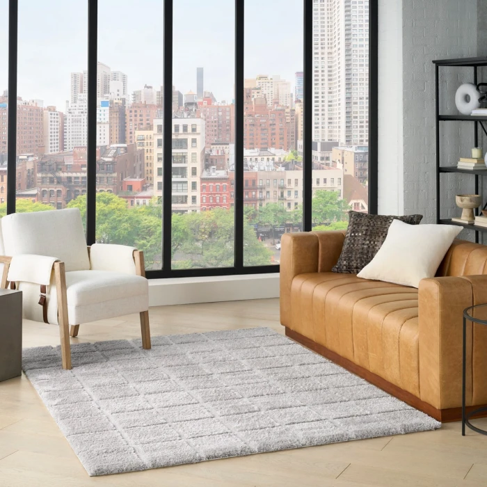DKNY West End Ave Grey WTE01 5 ft. X 7 ft. Rect. Rug