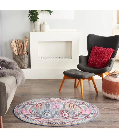 Nourison Vintage Kashan Area Rug VKA06-Grey/Multi