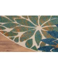 Nourison Aloha Blue Green ALH05 5 ft. 3 in. Round Rug