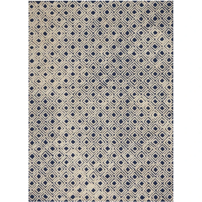 Nourison Home Deco Mod Navy 46358 3ft.9in. x 5ft.9in. Rect. Rug