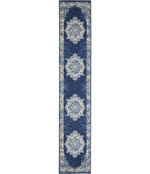 Nourison Grafix Runner Area Rug GRF14-Navy Blue