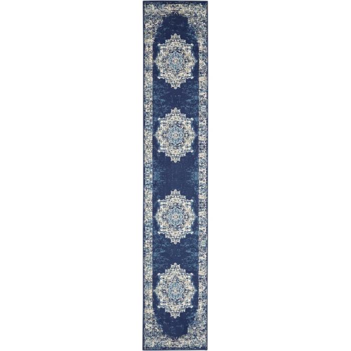 Nourison Grafix Runner Area Rug GRF14-Navy Blue