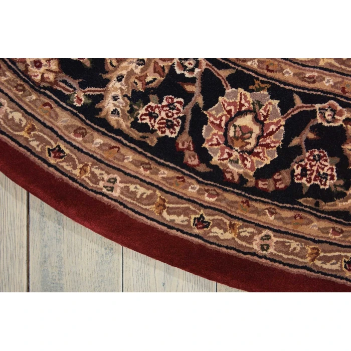 Nourison 2000 Round Area Rug 2002-Burgundy