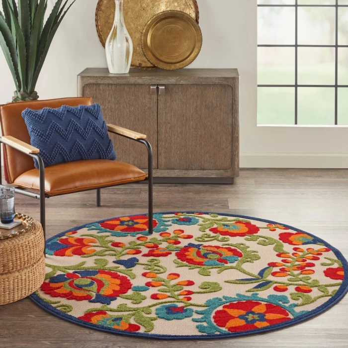 Nourison Aloha Round Area Rug ALH17-Multicolor