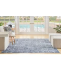 Nicole Curtis Machine Washable Series 1 Blue SR107 6 ft. X 9 ft. Rectangle Rug