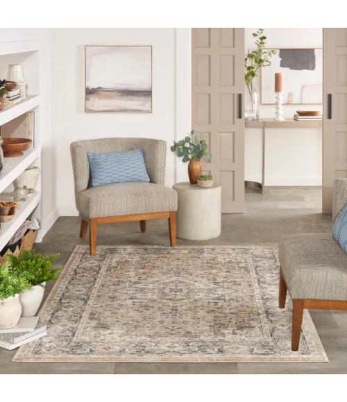 Nourison Quarry Beige Grey QUA05 4 ft. X 6 ft. Rect. Rug