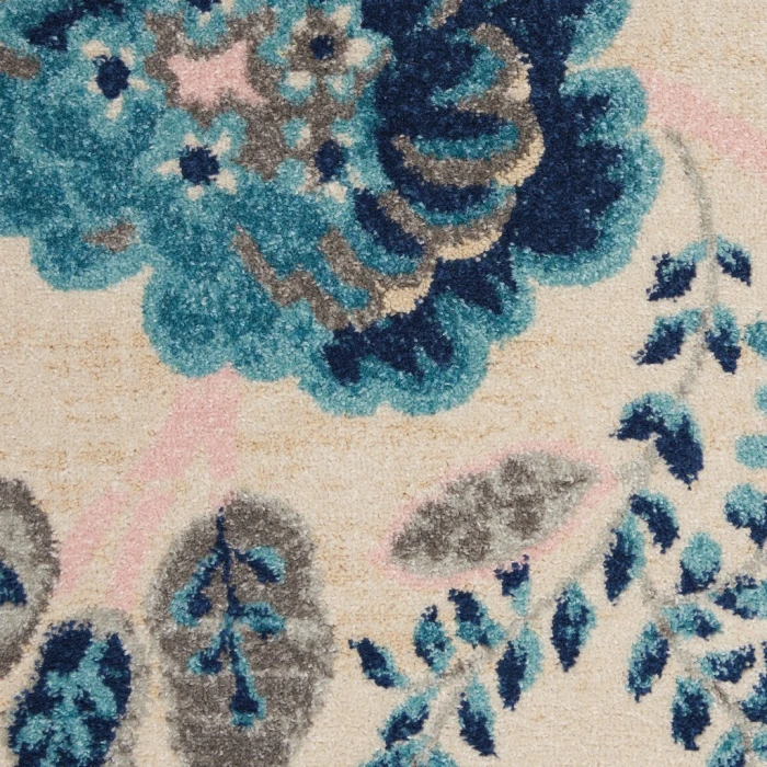 Nourison Tranquil Area Rug TRA02-Ivory/Light Blue