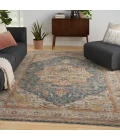 Nourison Sahar Ivory Blue SHR06 9 ft. X 13 ft. Rect. Rug