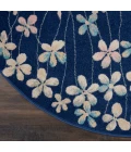 Nourison Tranquil Round Area Rug TRA04-Navy
