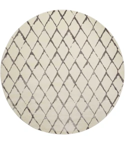 Nourison Home Twilight TWI15 Ivory/Grey 8 ft. Round Area Rug