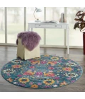 Nourison Passion Round Area Rug PSN01-Denim