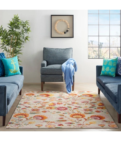 Nourison Allur Area Rug ALR08-Ivory Multicolor