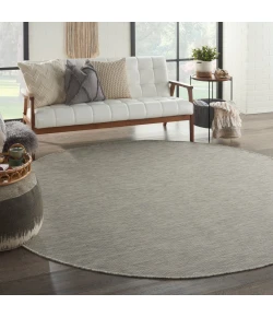 Nourison Home Positano POS01 Light Grey 8 ft. Round Area Rug