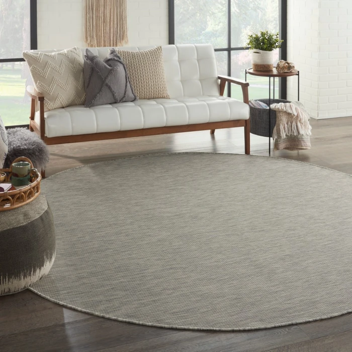 Nourison Positano Round Area Rug POS01-Lt Grey