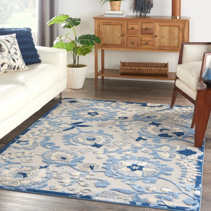 Nourison Aloha Area Rug ALH17-Blue/Grey