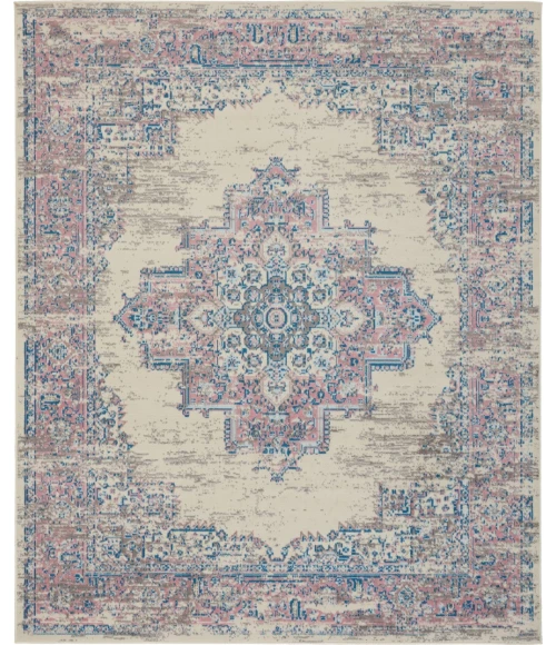 Nourison Grafix Area Rug GRF14-Ivory/Pink