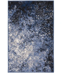Nourison Home Passion PSN10 Light Blue Black 1 ft. 10 in. X 2 ft. 10 in. Area Rug