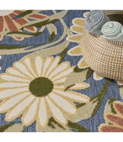 Nourison Aloha Blue Sage ALH33 7 ft. 10 in. X 10 ft. 6 in. Rect. Rug