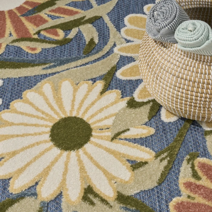 Nourison Aloha Blue Sage ALH33 7 ft. 10 in. X 10 ft. 6 in. Rect. Rug