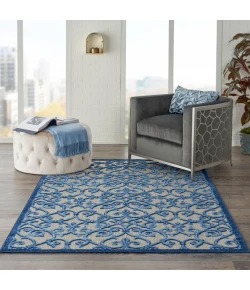 Nourison Home Aloha ALH21 Grey Blue 5 ft. 3 in. X 7 ft. 5 in. Area Rug