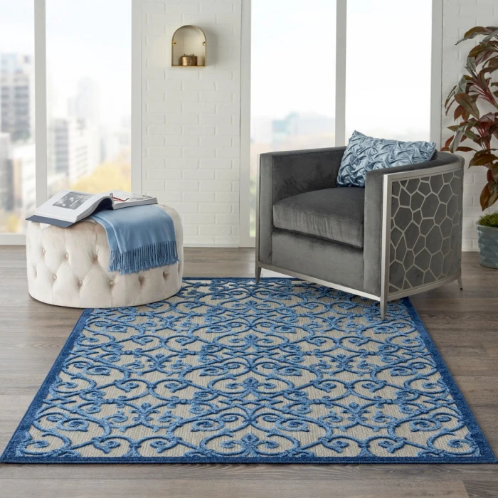 Nourison Aloha Area Rug ALH21-Grey/Blue