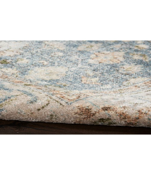 Nourison Astra Machine Washable Silver Blue ASW11 6 ft. 7 in. X 9 ft. Rectangle Rug