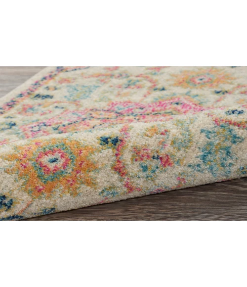 Nourison Passion Ivory Pink PSN25 2 ft. 2 in. X 12 ft. Rectangle Rug