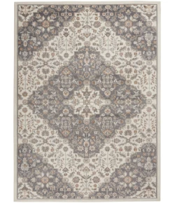 Nourison Home Elation ETN08 Ivory Grey 5 ft. 3 in. X 7 ft. 3 in. Area Rug