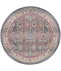 Nourison Home Vintage Kashan VKA05 Grey/Multi 4 ft. Round Area Rug