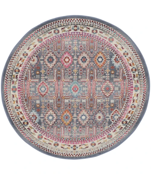 Nourison Vintage Kashan Area Rug VKA05-Grey/Multi
