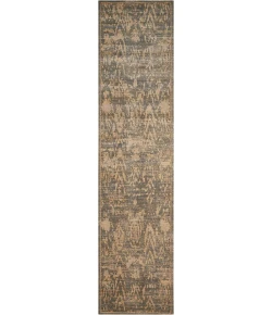 Nourison Home Silken Allure SLK17 Slate 2 ft. 5 in. X 10 ft. Area Rug