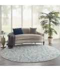 Nourison Jubilant Round Area Rug JUB09-Ivory Blue