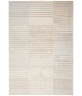 Inspire Me! Home Décor Brushstrokes Area Rug BSK04 Beige Silver