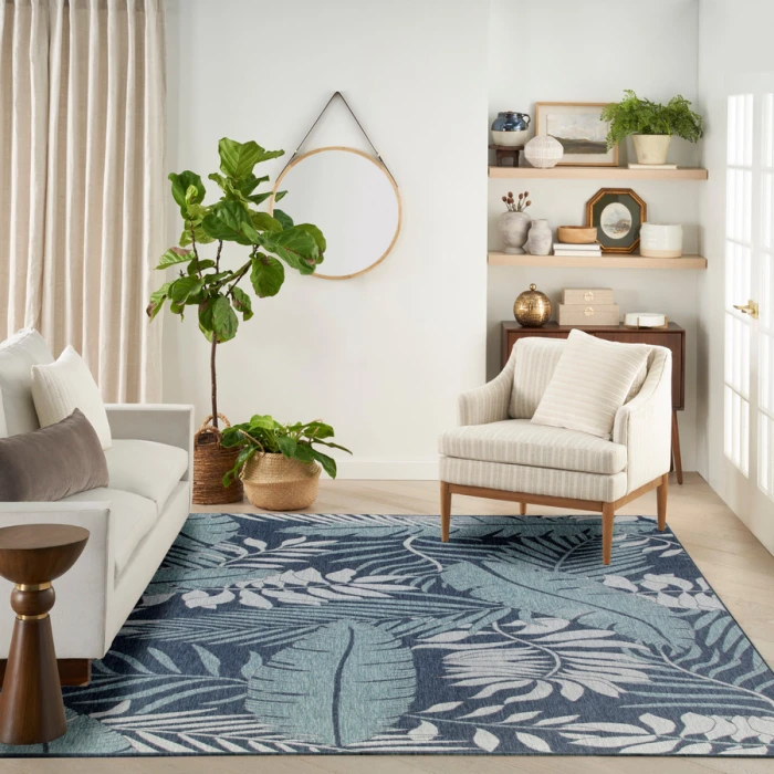 Nourison Home Garden Oasis Navy GOA02 10 ft. X 14 ft. Rectangle Rug