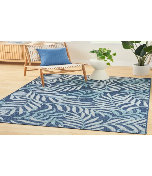 Nourison Garden Oasis Navy GOA01 6 ft. X 9 ft. Rectangle Rug