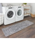 Nicole Curtis Machine Washable Series 1 Area Rug SR101 Black 7' Runner