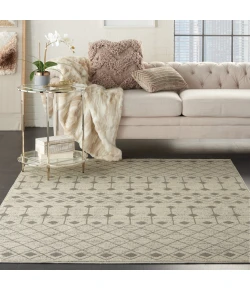 Nourison Home Grafix GRF37 Ivory/Grey 3 ft. 9 in. X 5 ft. 9 in. Area Rug