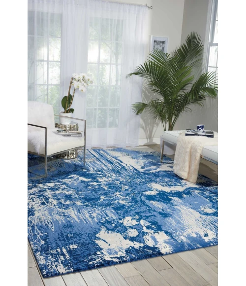 Nourison Twilight Blue Ivory TWI24 9ft.9in. x 13ft.9in. Rect. Rug