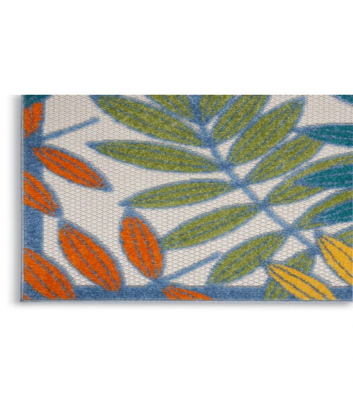 Nourison Aloha Ivory Multicolor ALH18 10 ft. X 14 ft. Rectangle Rug