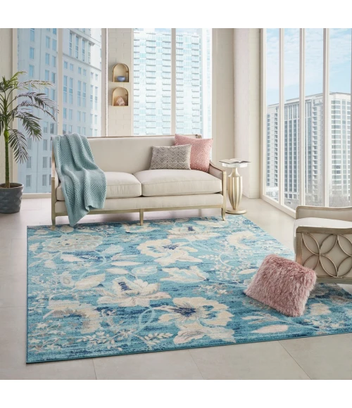 Nourison Tranquil Area Rug TRA02-Turquoise