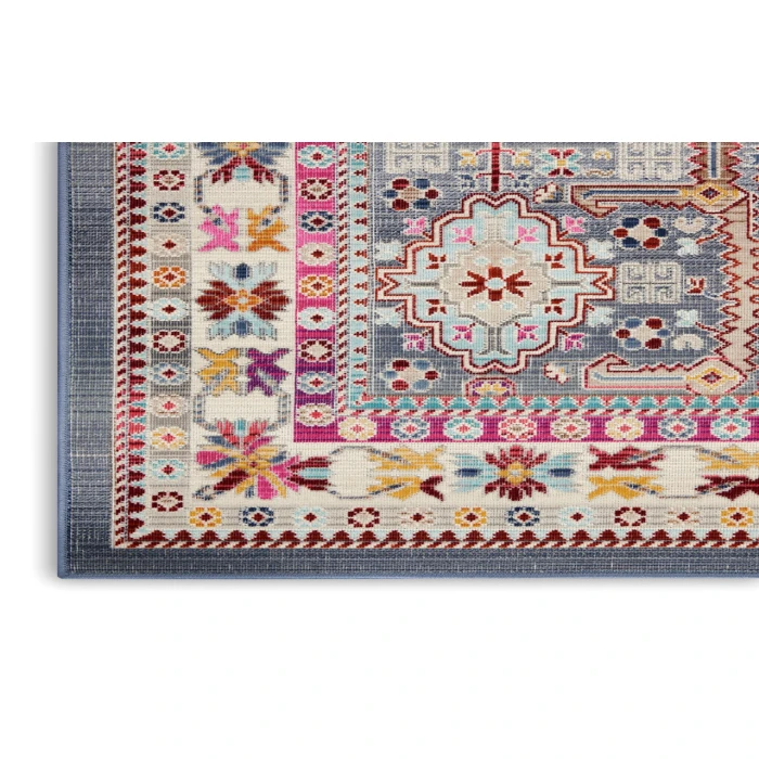 Nourison Vintage Kashan Grey/Multi VKA05 2 ft. X 4 ft. Rectangle Rug