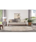 Nourison Astra Machine Washable Ivory Blue ASW13 7 ft. 10 in. Round Rug
