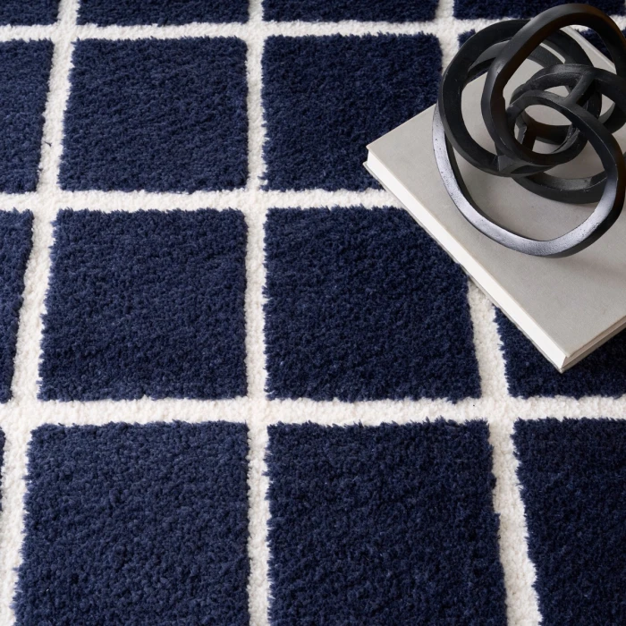 DKNY West End Ave Navy Ivory WTE01 4 ft. X 6 ft. Rect. Rug